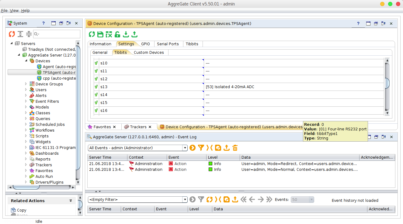 Isolated 4-20mA ADC settings