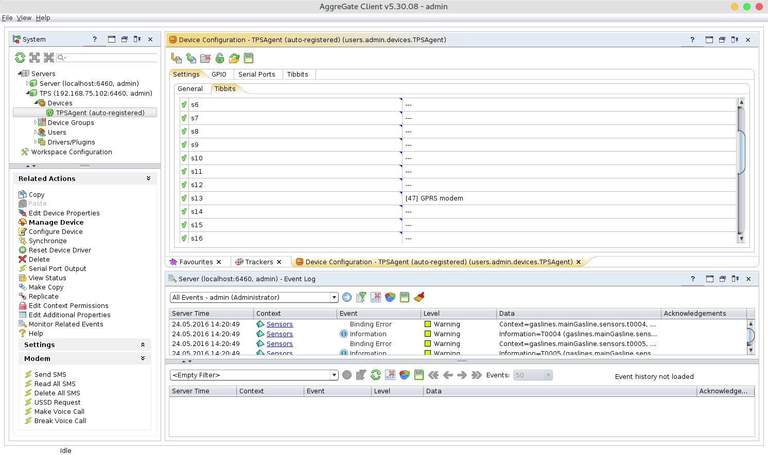 GPRS modem setup