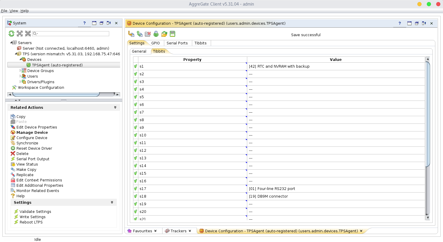 RTC and NVRAM with backup settings